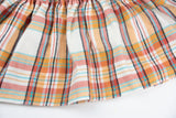 Orange Flannel Plaid Skirt